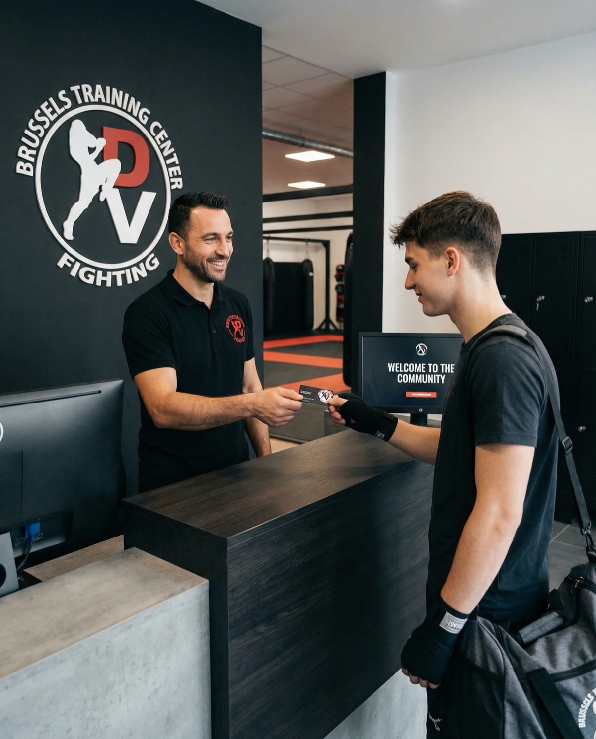 Premier cours sport de combat — accueil Davinci Fighting Bruxelles